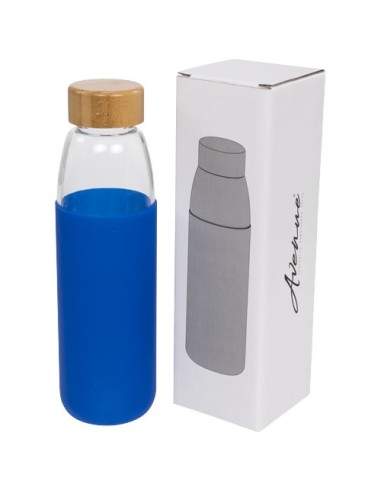 Botella de vidrio de 540 ml con tapón de madera...
