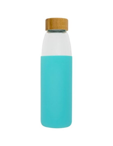 Botella de vidrio de 540 ml con tapón de madera "Kai"