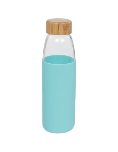 Botella de vidrio de 540 ml con tapón de madera...