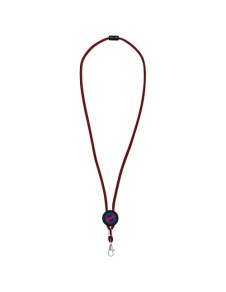 Lanyard bicolor con disco ajustable "Hagen"