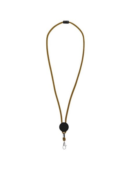 Lanyard bicolor con disco ajustable "Hagen"