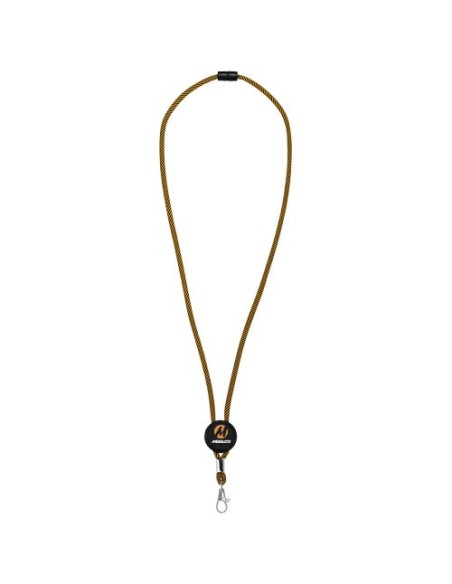 Lanyard bicolor con disco ajustable "Hagen"