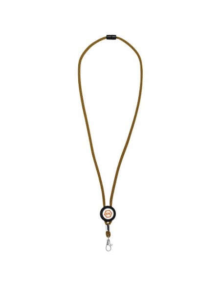 Lanyard bicolor con disco ajustable "Hagen"
