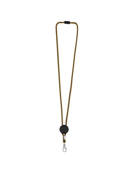 Lanyard bicolor con disco ajustable "Hagen"