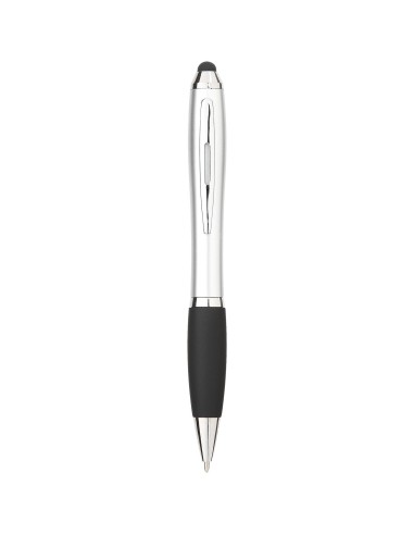 Bolígrafo stylus de color con empuñadura negra...