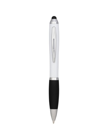 Bolígrafo stylus de color con empuñadura negra...