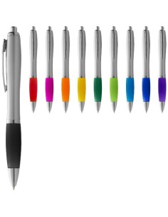 Bolígrafo plateado con empuñadura de color "Nash"
