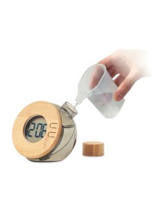 DROPPY LUX - Reloj LCD de bambú por agua