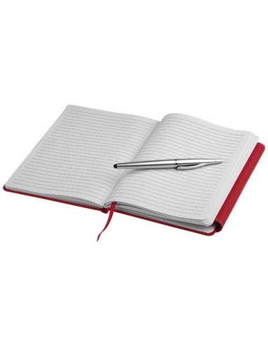 Libreta A5 con solapa y bolígrafo stylus "Horsens"