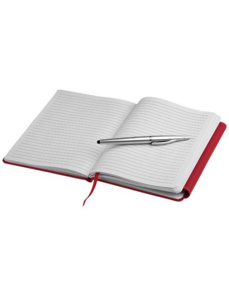 Libreta A5 con solapa y bolígrafo stylus "Horsens"