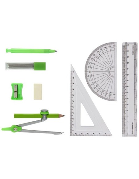 Set de geometría escolar de 9 piezas "Julia"