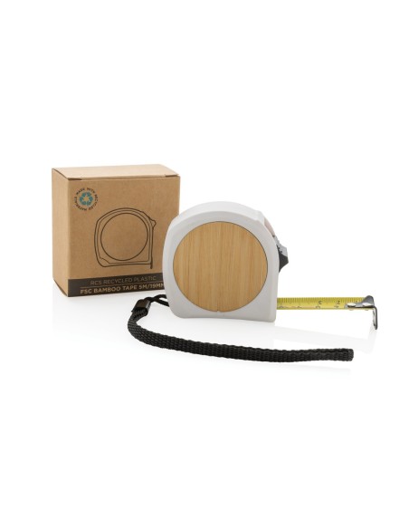Flexómetro de bambú de plástico reciclado RCS 5M/19mm