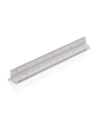 Regla triangular de aluminio 15cm.