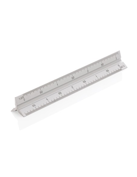 Regla triangular de aluminio 15cm.