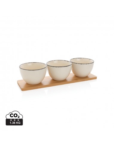 Set de cuencos Ukiyo de 3 piezas con bandeja de...