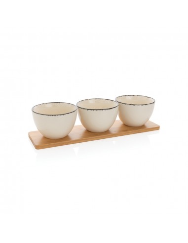 Set de cuencos Ukiyo de 3 piezas con bandeja de...