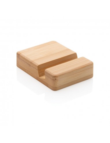 Soporte de bambú para teléfono