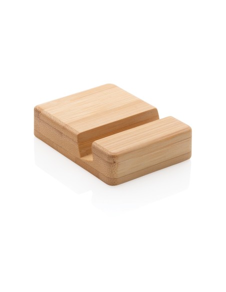 Soporte de bambú para teléfono