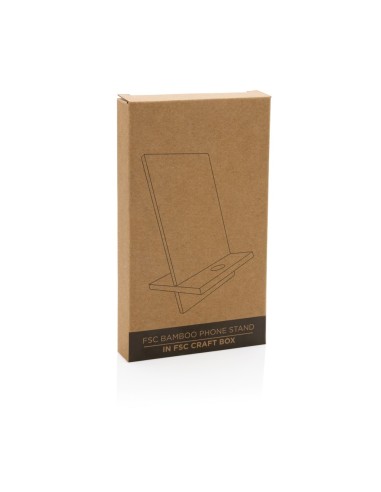 Soporte para teléfono de bambú FSC® en caja...