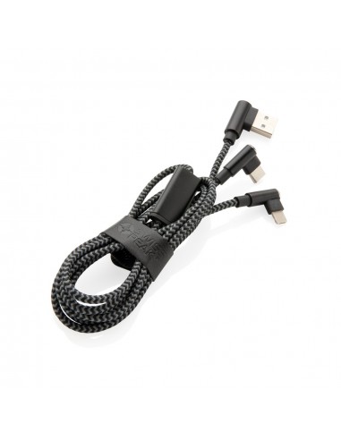 Cable lujoso 3 en 1 Swiss Peak, negro
