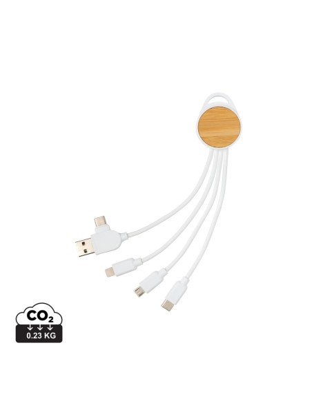 Cable redondo Ontario 6 en 1 de plástico reciclado RCS