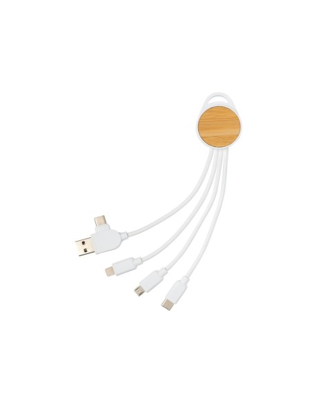 Cable redondo Ontario 6 en 1 de plástico reciclado RCS