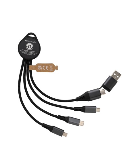 Cable de carga 6 en 1 de aluminio reciclado Terra RCS