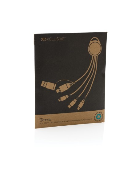 Cable de carga 6 en 1 de aluminio reciclado Terra RCS