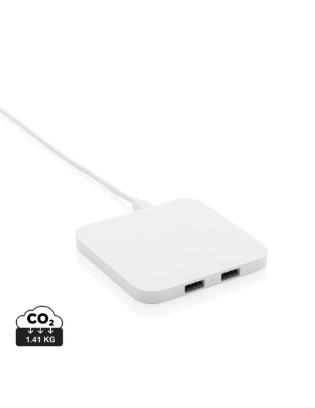 Cargador inalámbrico 10W con entradas USB