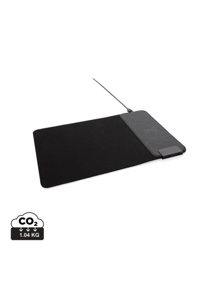 Alfombrilla con carga inalámbrica de 15W y puertos USB