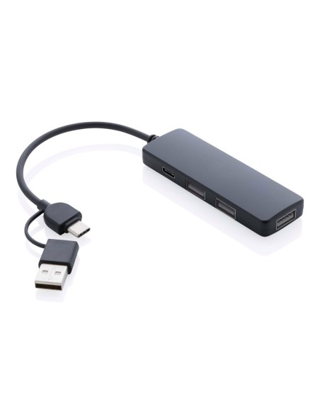 Puerto USB RCS de plástico reciclado con doble entrada