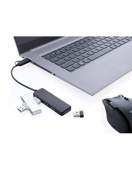 Puerto USB RCS de plástico reciclado con doble entrada