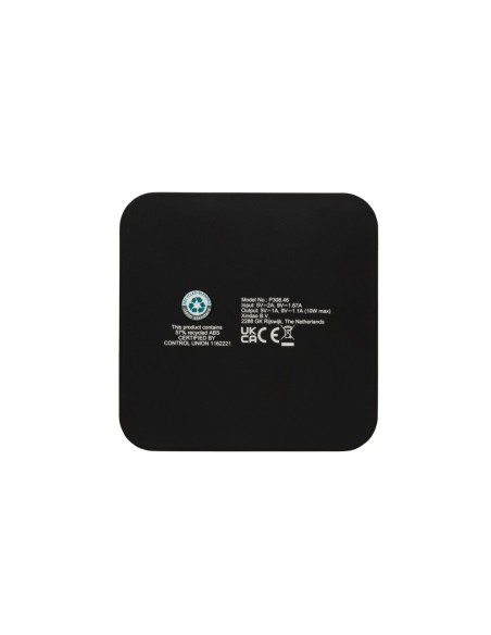 Cargador Inalámbrico 10W plástico reciclado RCS