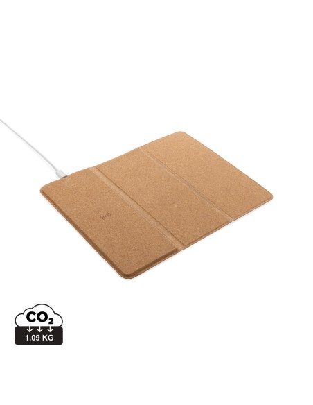 Alfombrilla de ratón de corcho carga inalámbrica 10W