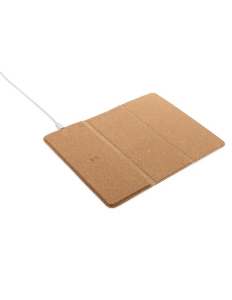 Alfombrilla de ratón de corcho carga inalámbrica 10W