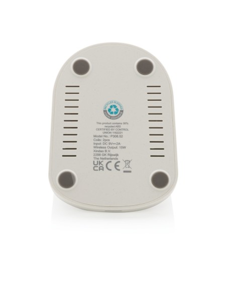 Soporte inalámbrico plástico reciclado RCS doble bobina 15W