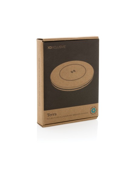 Cargador inalámbrico Terra RCS de aluminio reciclado de 10W
