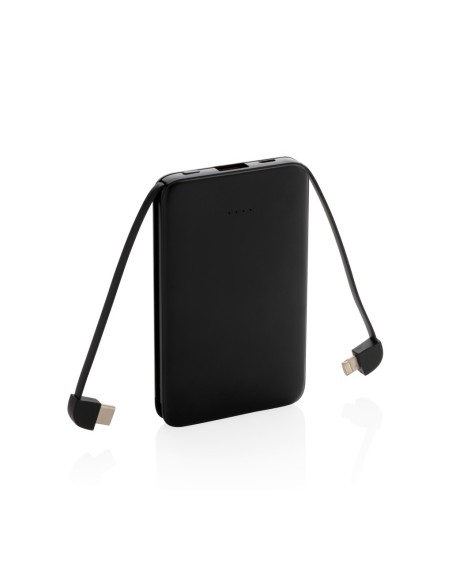 Powerbank 5.000 mAh de bolsillo con cables integrados