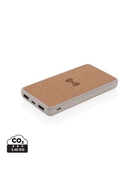 Powerbank inalámbrico 5W de Corcho y Trigo 8.000 mAh