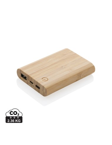 Powerbank de bambú certificado FSC de 5.000 mAh