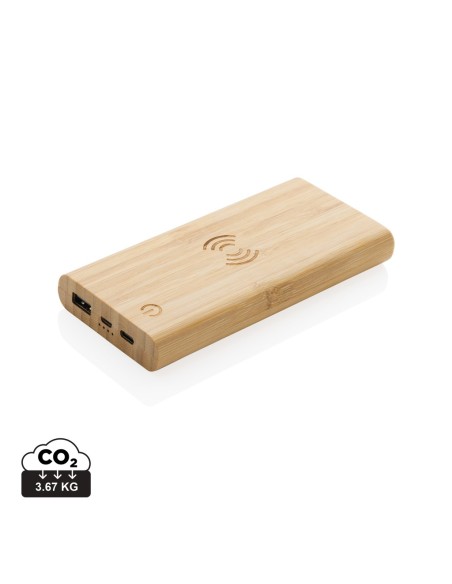 Powerbank inalámbrico de bambú 8.000 mAh 5W certificado FSC