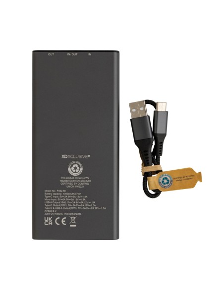 Powerbank Terra RCS aluminio reciclado 18W 10.000 mAh