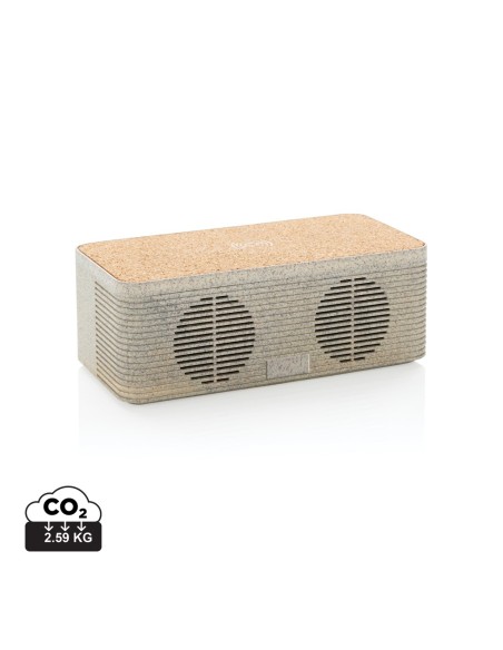 Altavoz cargador inalámbrico de paja de trigo