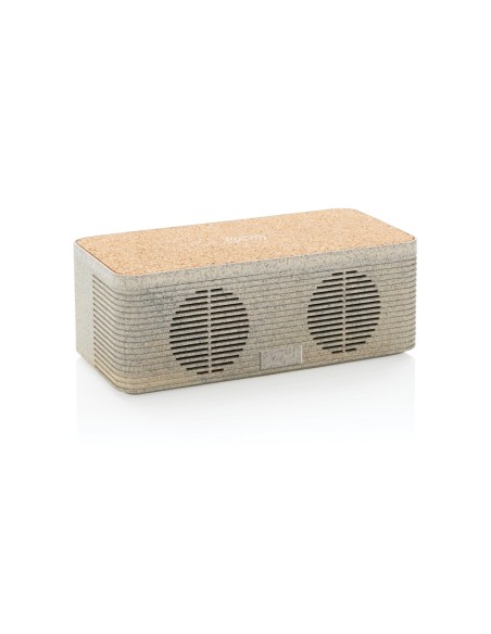 Altavoz cargador inalámbrico de paja de trigo
