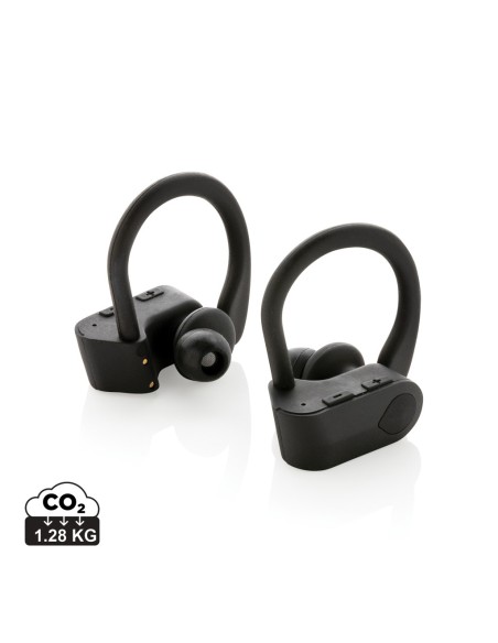 Auriculares deportivos TWS en estuche de carga