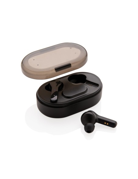 Auriculares TWS con logotipo iluminado en estuche de carga
