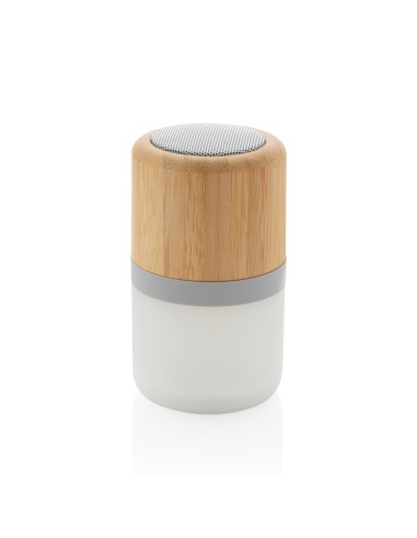 Altavoz Bambú 3W con luz cambiante