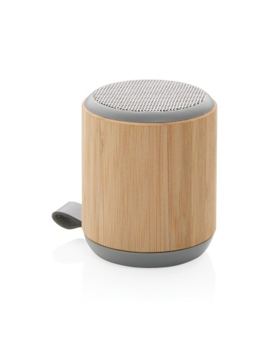 Altavoz inalámbrico de bambú y tela de 3W