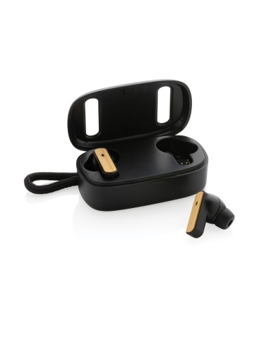 Auriculares TWS de plástico reciclado RCS y bambú