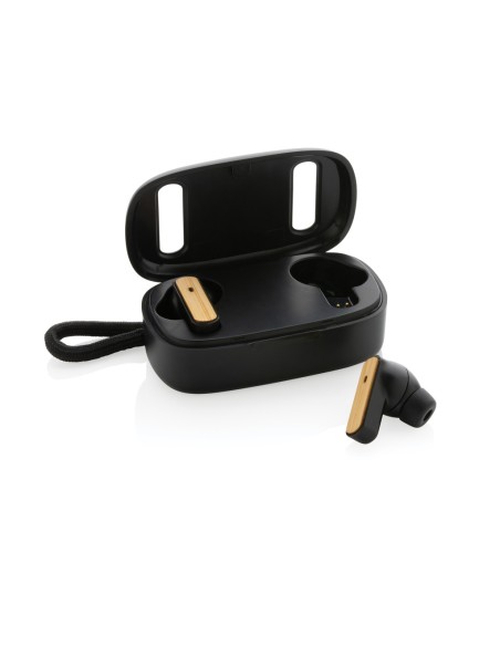 Auriculares TWS de plástico reciclado RCS y bambú
